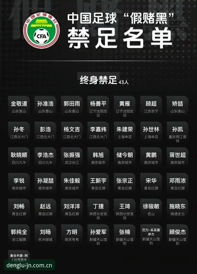 足协第三批禁足名单深度拆解：终身禁足与五年处罚的界线在哪